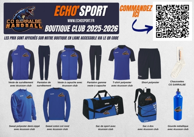 gamme 2025/26 - Club Omnisports Sarralbe Handball